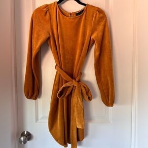 Vici Collection Corduroy Dress with a Tie Front